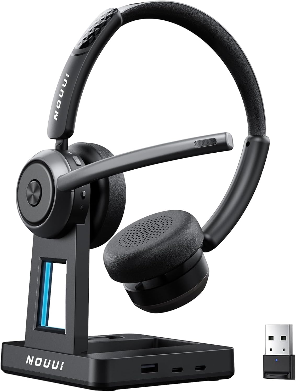 Noise Canceling Headphones - Wireless Headset with Mic for Work,