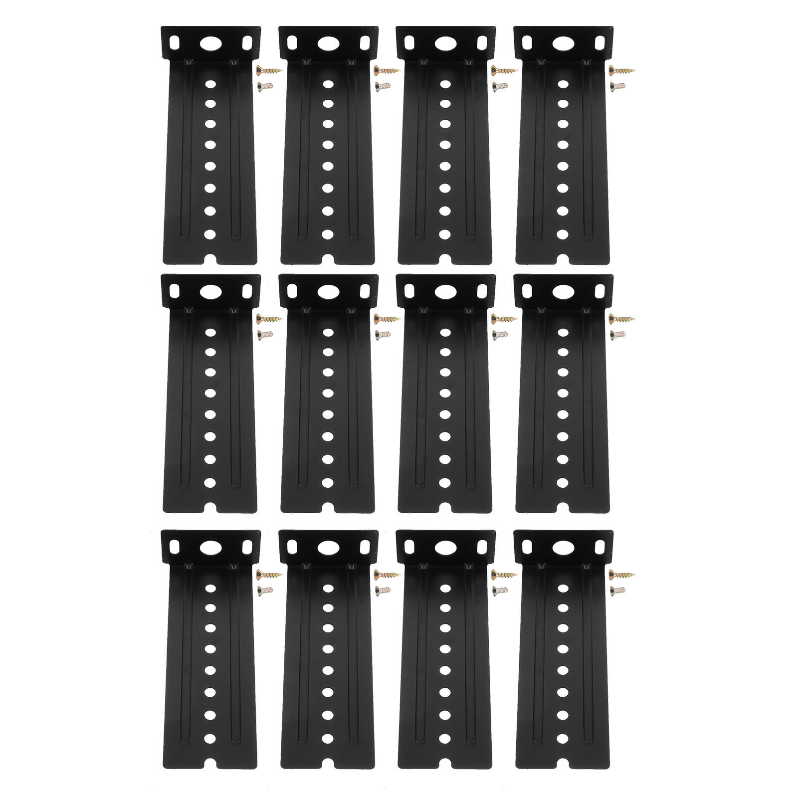 Keyboard Tray Under Desk - 12Pcs Keyboard Slide Brackets Reinforced Stainless