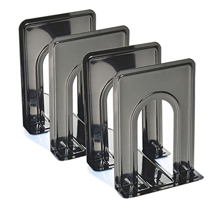 Home Office Library - 2 Pair Book Ends, Metal Bookends