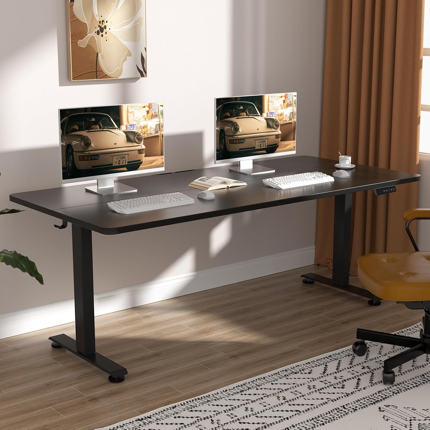 Home Office Work Table - Electric Height Adjustable Standing Desk 63