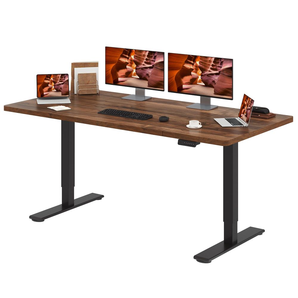 Adjustable Height Standing Des – Home Office With Two Desks Bewertung und Preis