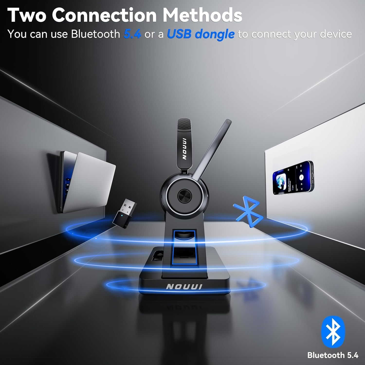 Wireless Headset with Mic for  – Noise Canceling Headphones Bewertung und Preis