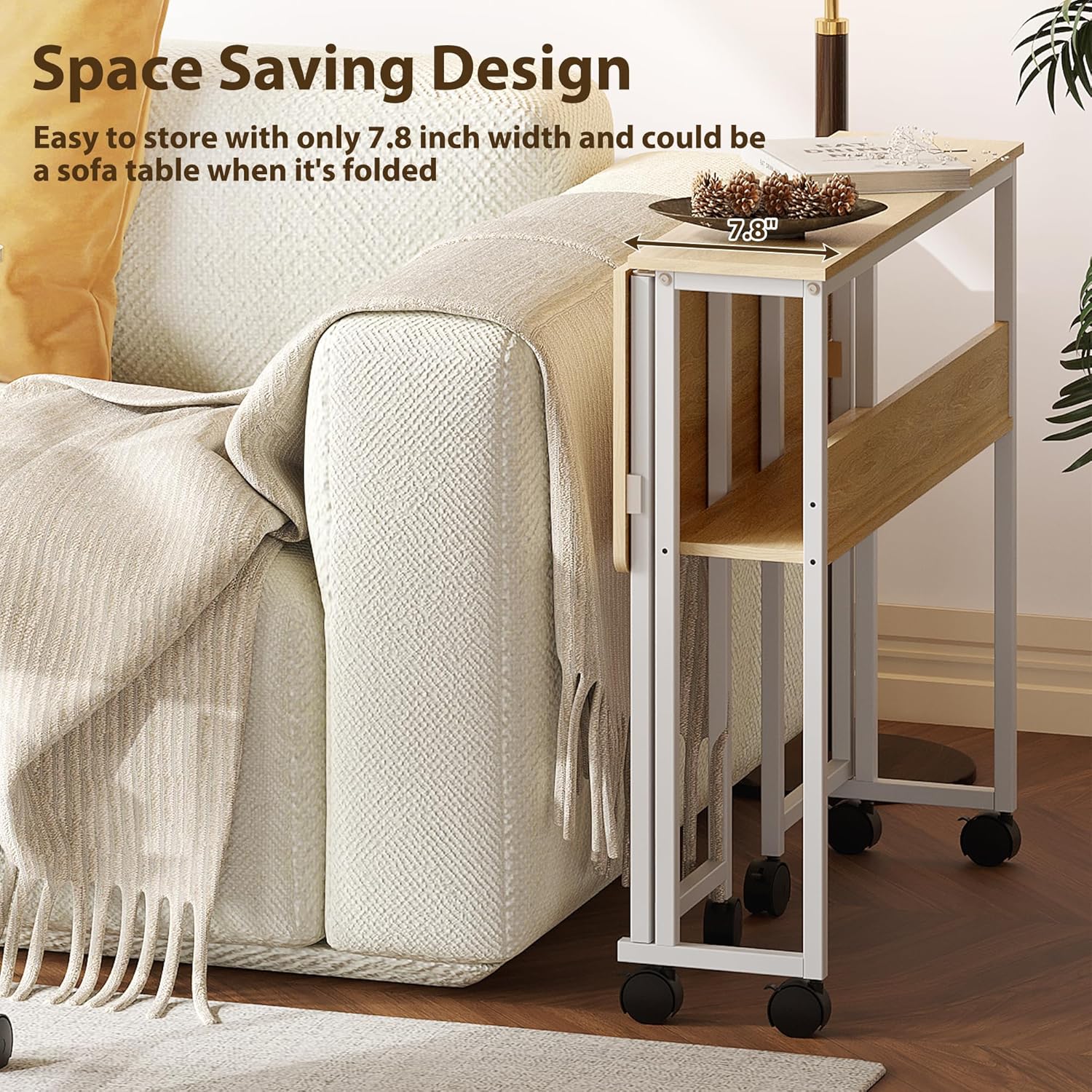 Folding Desk with Storage Shel – Home Office Work Table Bewertung und Preis