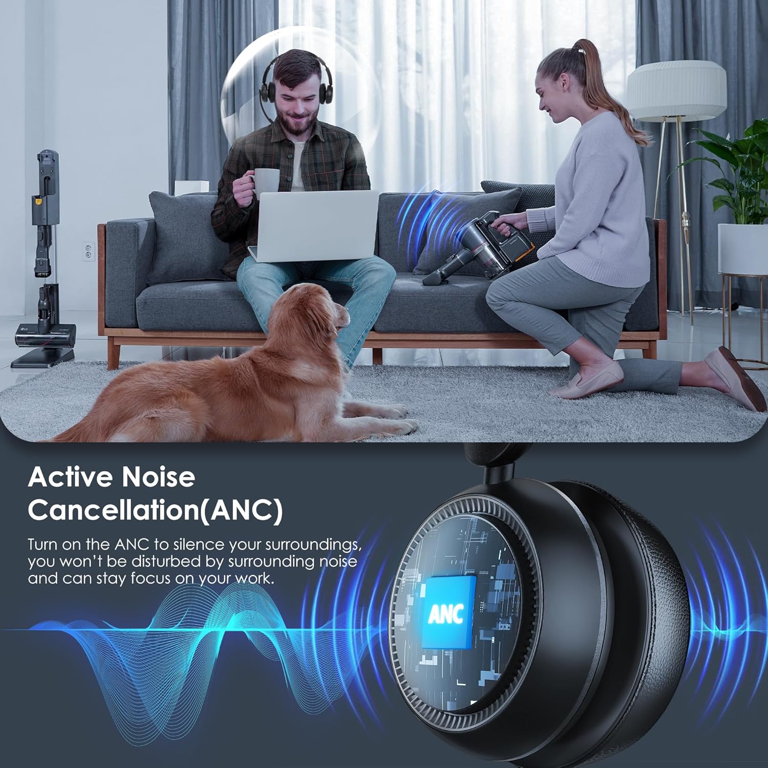 Bluetooth 5.4 ANC Headset with – Noise Canceling Headphones Bewertung und Preis