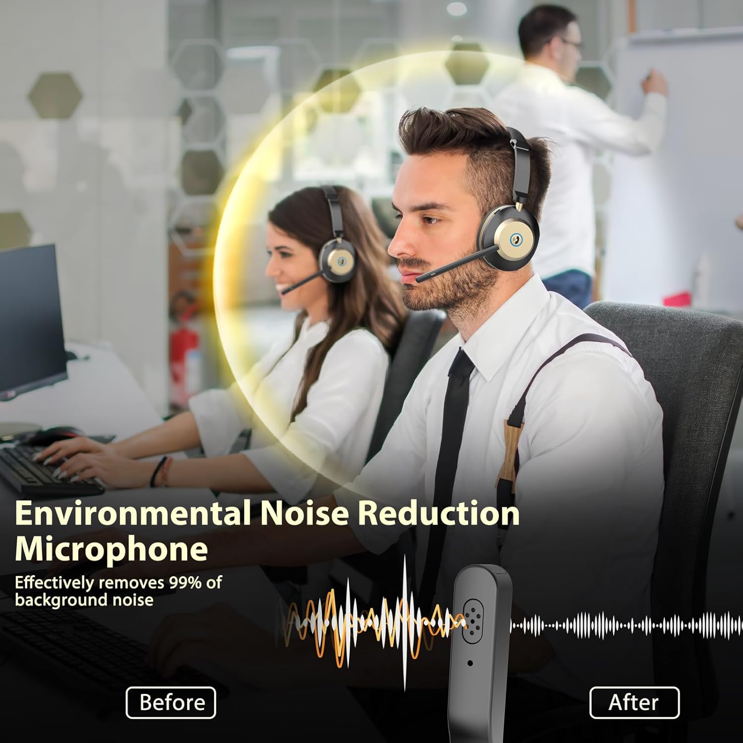 Wireless Headset with Mic, Noi – Noise Canceling Headphones Bewertung und Preis