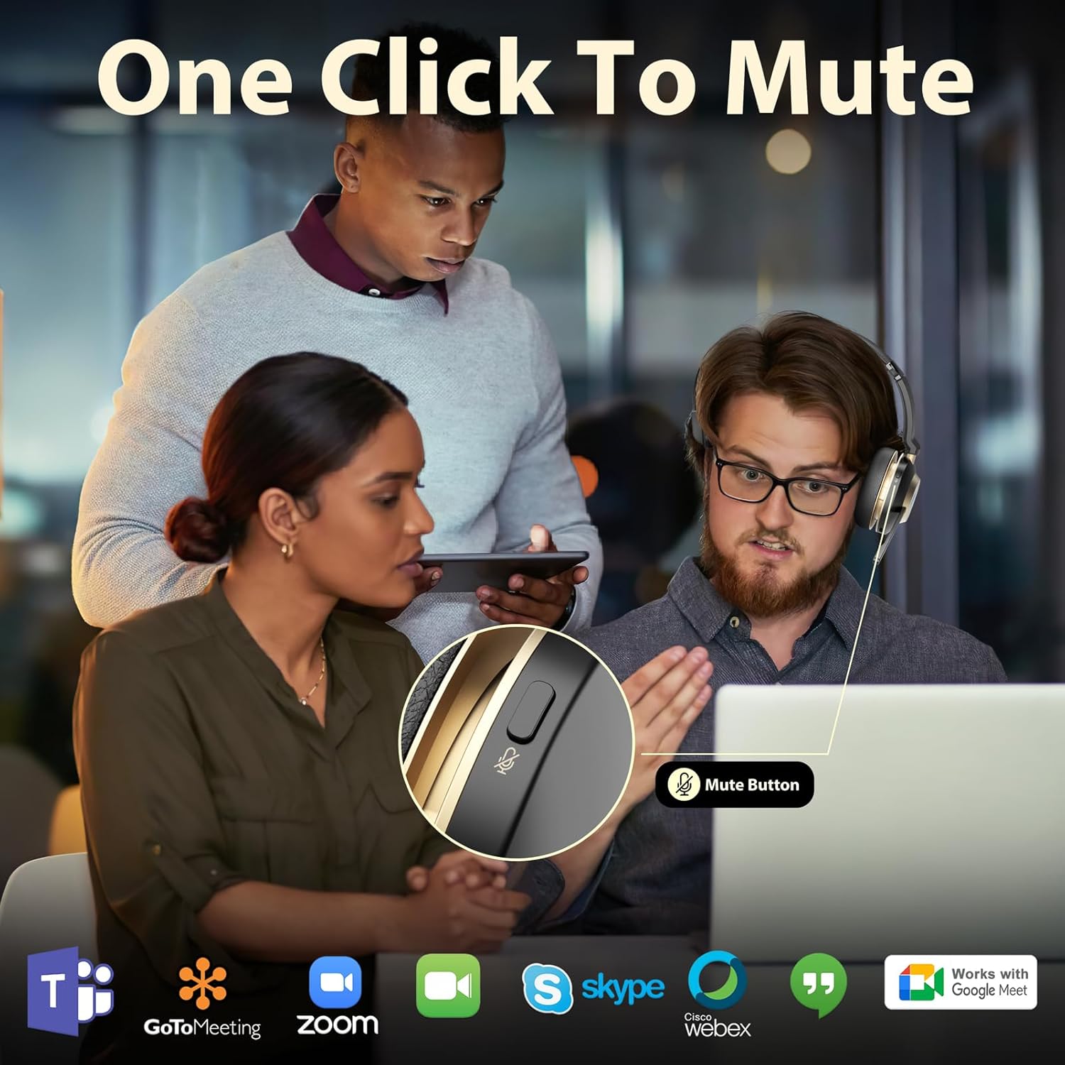 Wireless Headset with Mic, Noi – Noise Canceling Headphones Bewertung und Preis