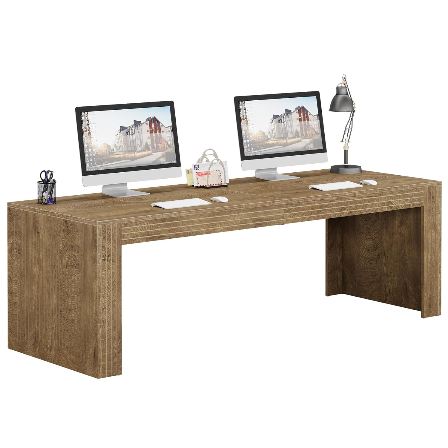 #79-Inch Extra Long Double Com – Home Office With Two Desks Bewertung und Preis