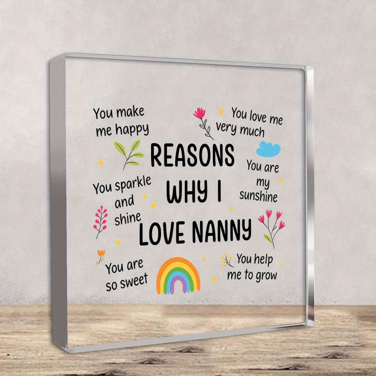Nanny Gifts Boho Floral Rainbo – Home Office Quotes Bewertung und Preis