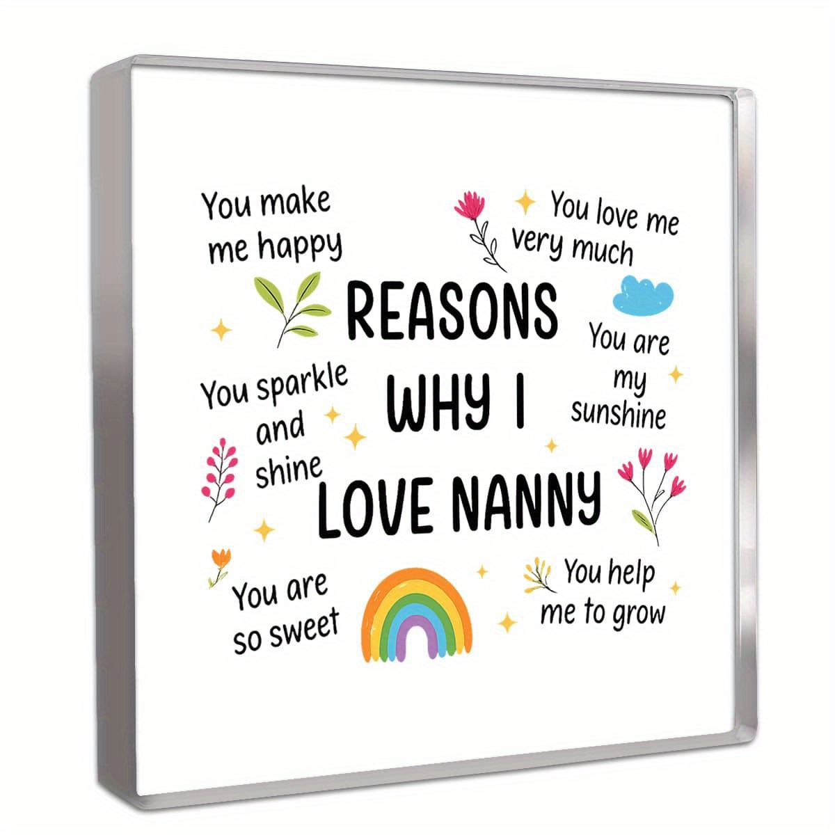 Nanny Gifts Boho Floral Rainbo – Home Office Quotes Bewertung und Preis