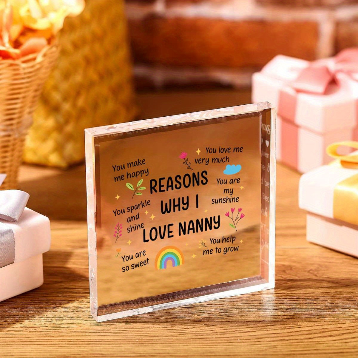 Nanny Gifts Boho Floral Rainbo – Home Office Quotes Bewertung und Preis