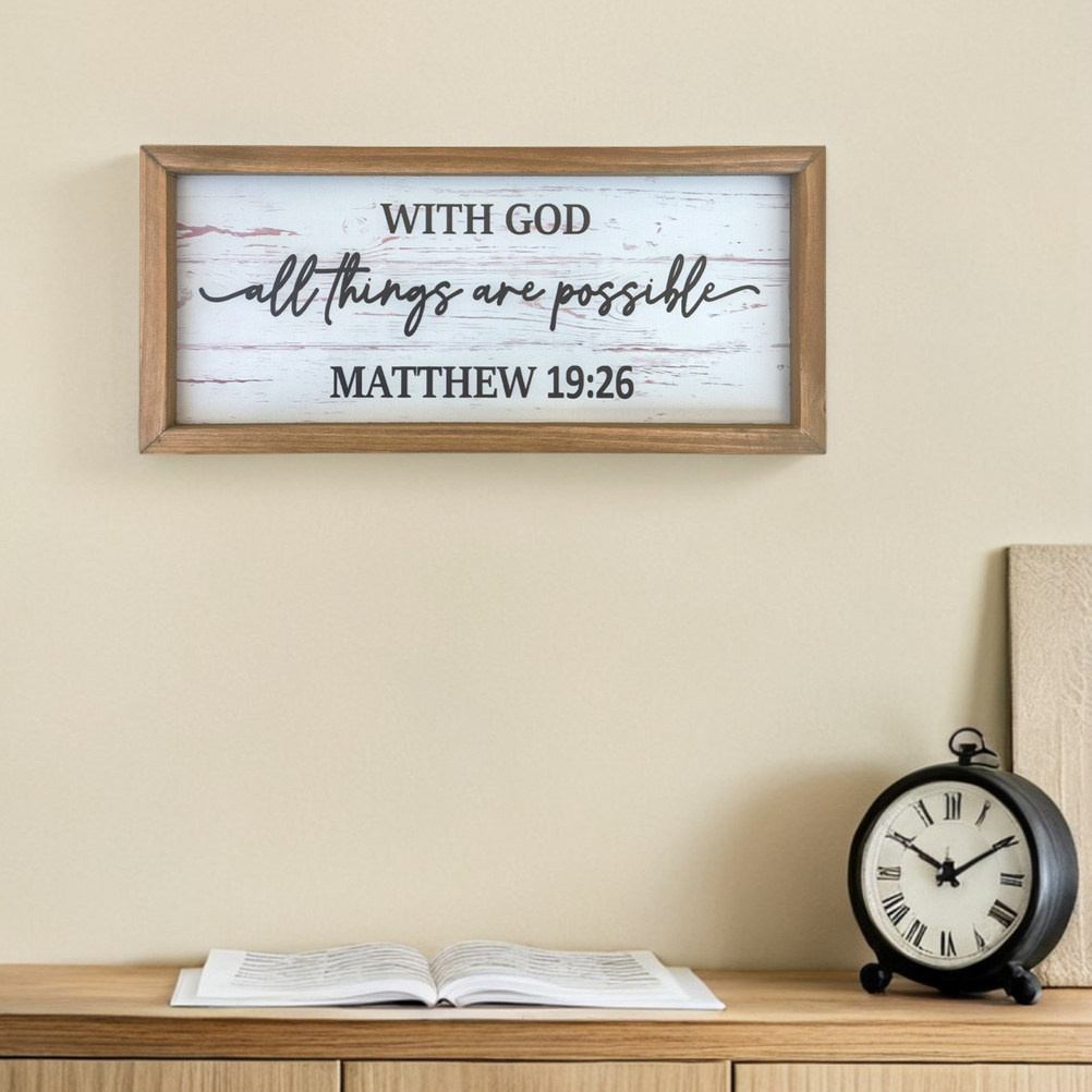 Rustic Wooden Bible Wall Plaqu – Home Office Quotes Bewertung und Preis