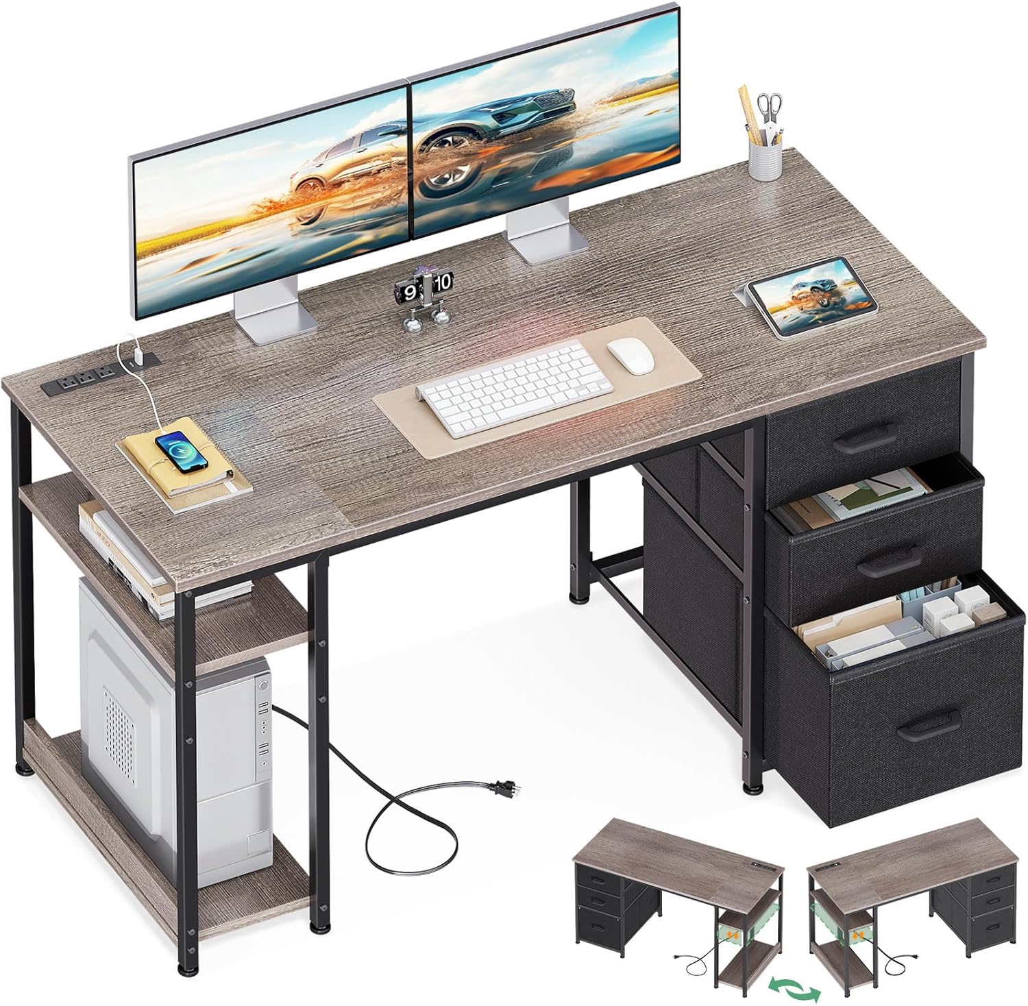 51 Inch Computer Desk with Dra – Home Office Work Table Bewertung und Preis