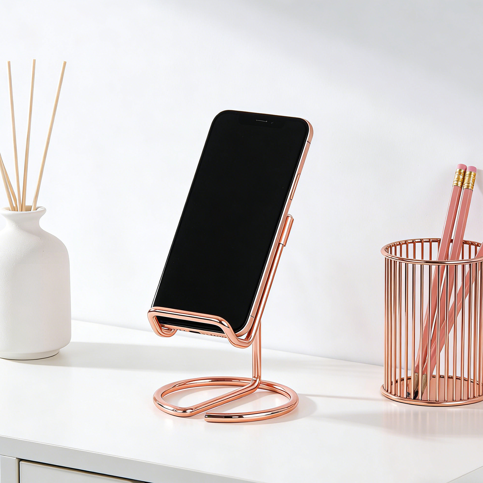 Metal Phone Stand Iron Art Des – Home Office With Two Desks Bewertung und Preis