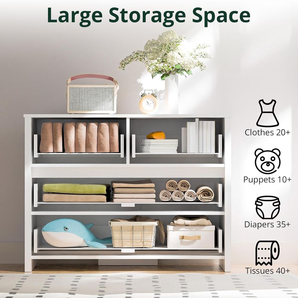 40-inch Wide 4-Drawer White Wo – Home Office In Living Room Bewertung und Preis