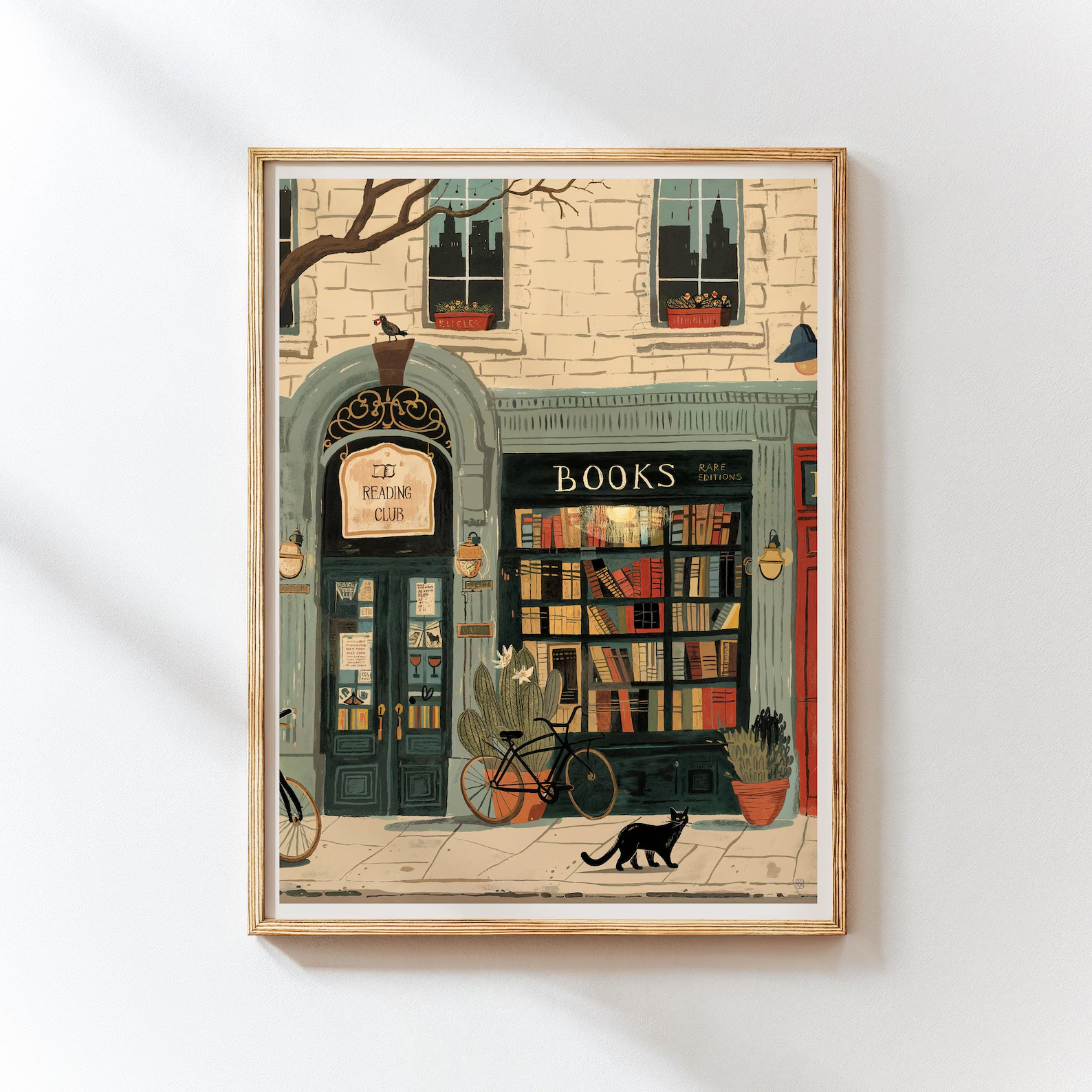 Bookstore Art Print, Cozy Book – Home Office Library Bewertung und Preis