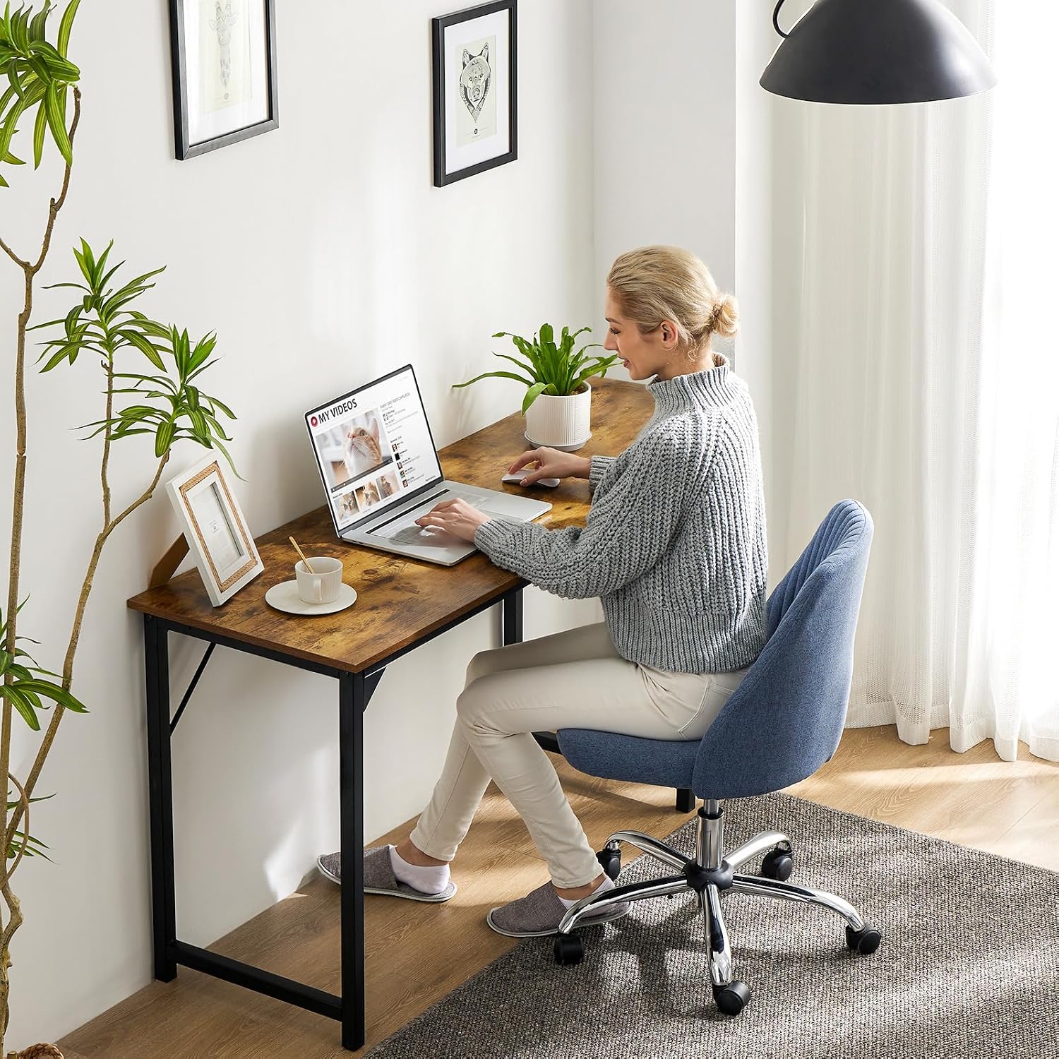 63 Inch Desk for Small Spaces, – Home Office Work Table Bewertung und Preis