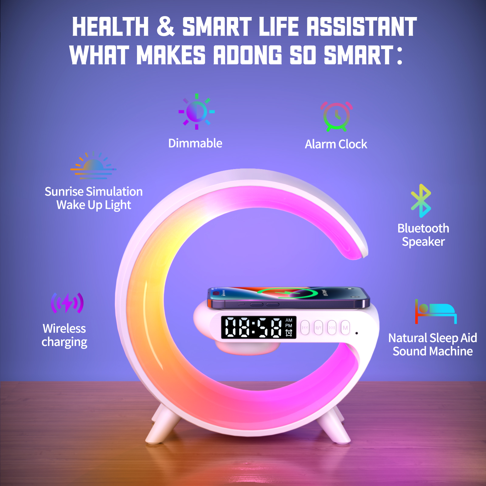 Small RGB Wireless Charger Sma – Desk Charging Station Bewertung und Preis