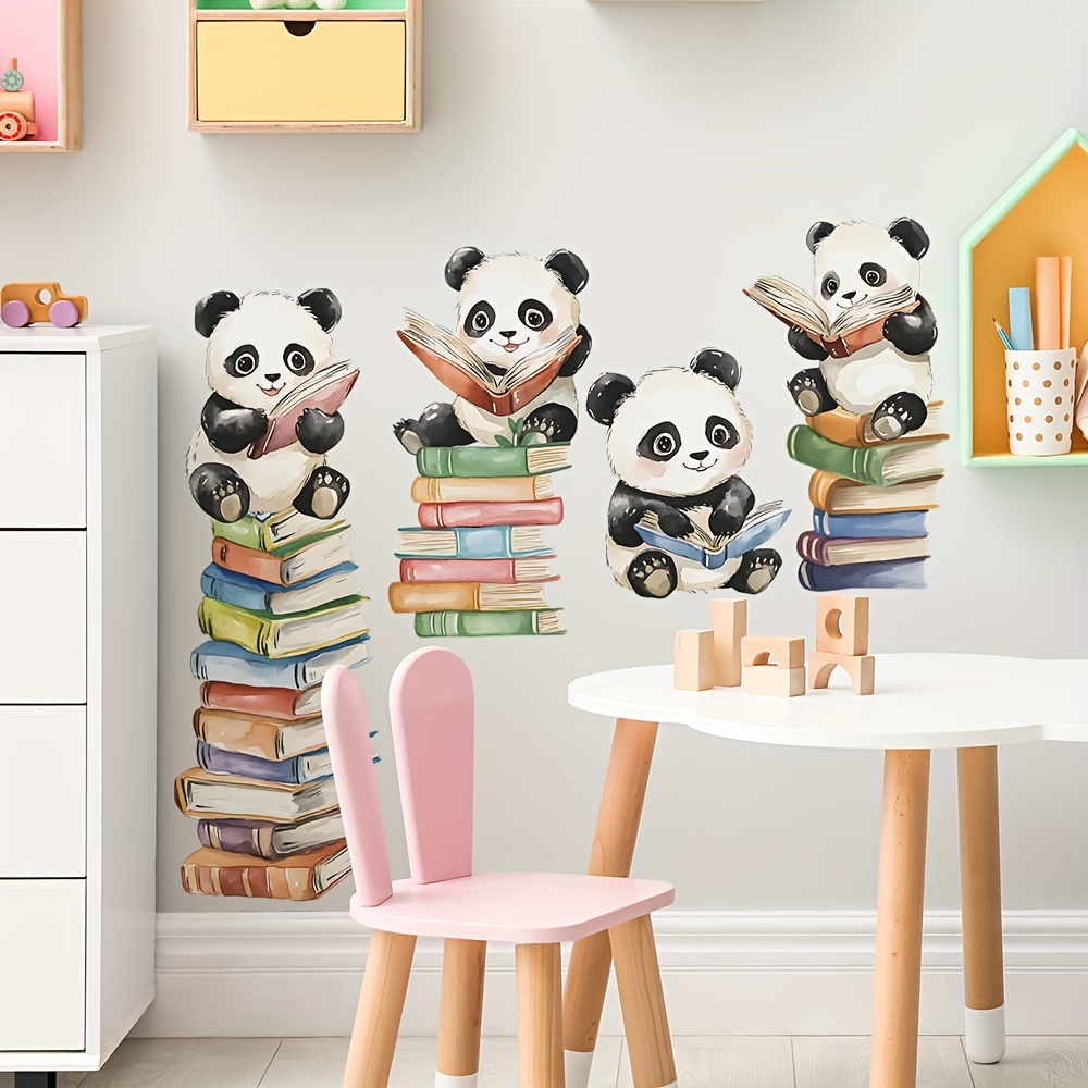 Cartoon Panda Read Book Wall S – Home Office Library Bewertung und Preis