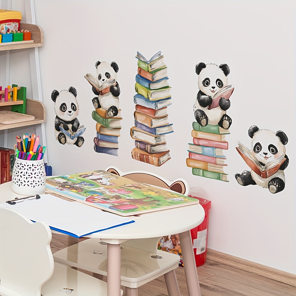 Cartoon Panda Read Book Wall S – Home Office Library Bewertung und Preis