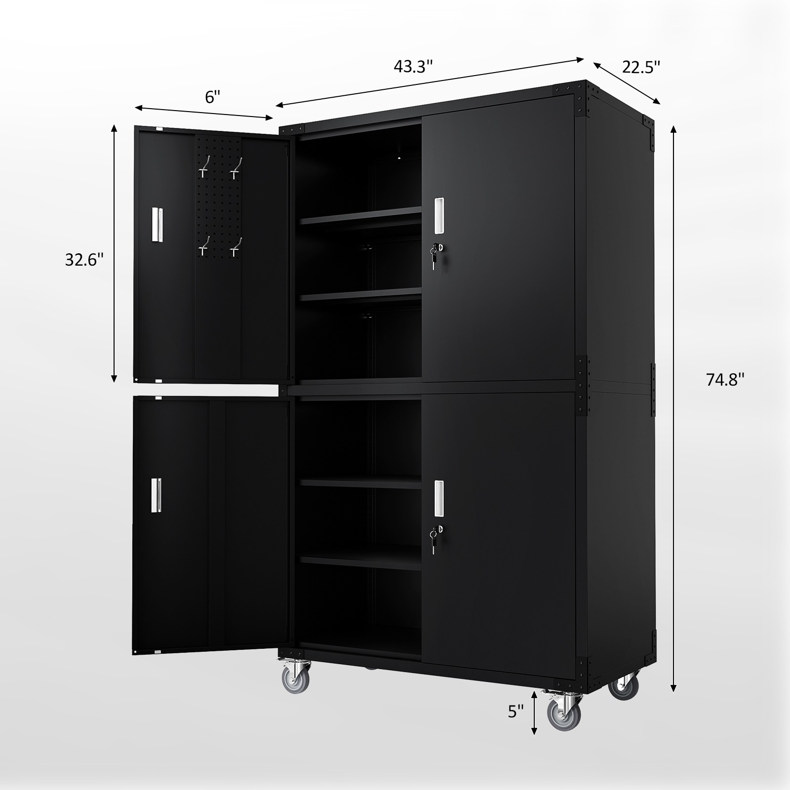 4-Door Garage Cabinet with Adj – Home Office In Living Room Bewertung und Preis