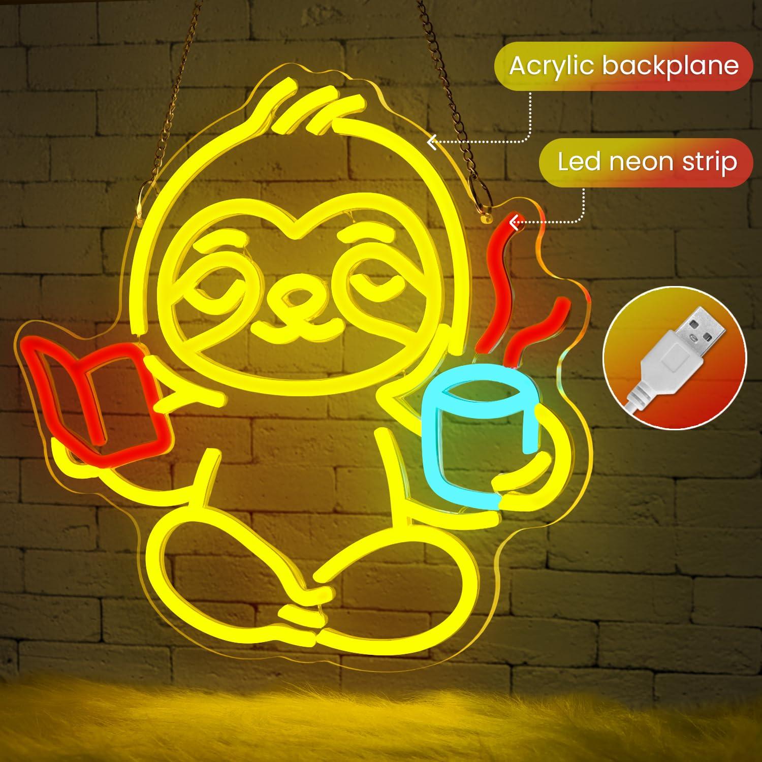 Sloth Neon Sign USB Dimmable L – Home Office In Living Room Bewertung und Preis