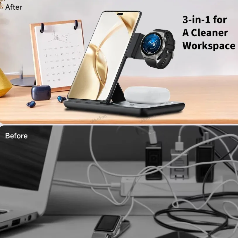 3 in 1 Foldable Wireless Charg – Desk Charging Station Bewertung und Preis