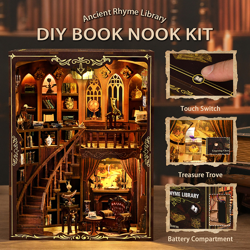 DIY Book Nook Kit - 3D Wooden  – Home Office Library Bewertung und Preis