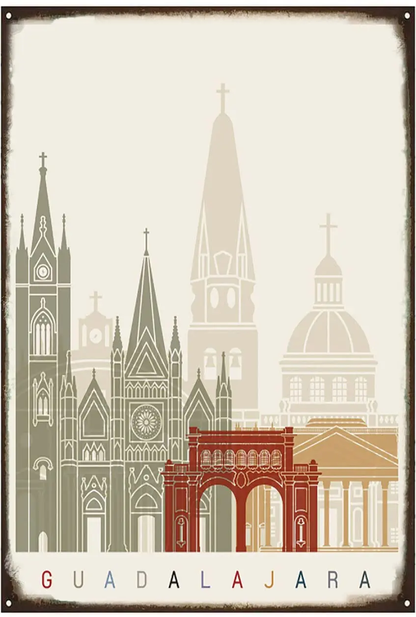 Vintage Metal Tin Sign Wall De – Home Office Guadalajara Bewertung und Preis