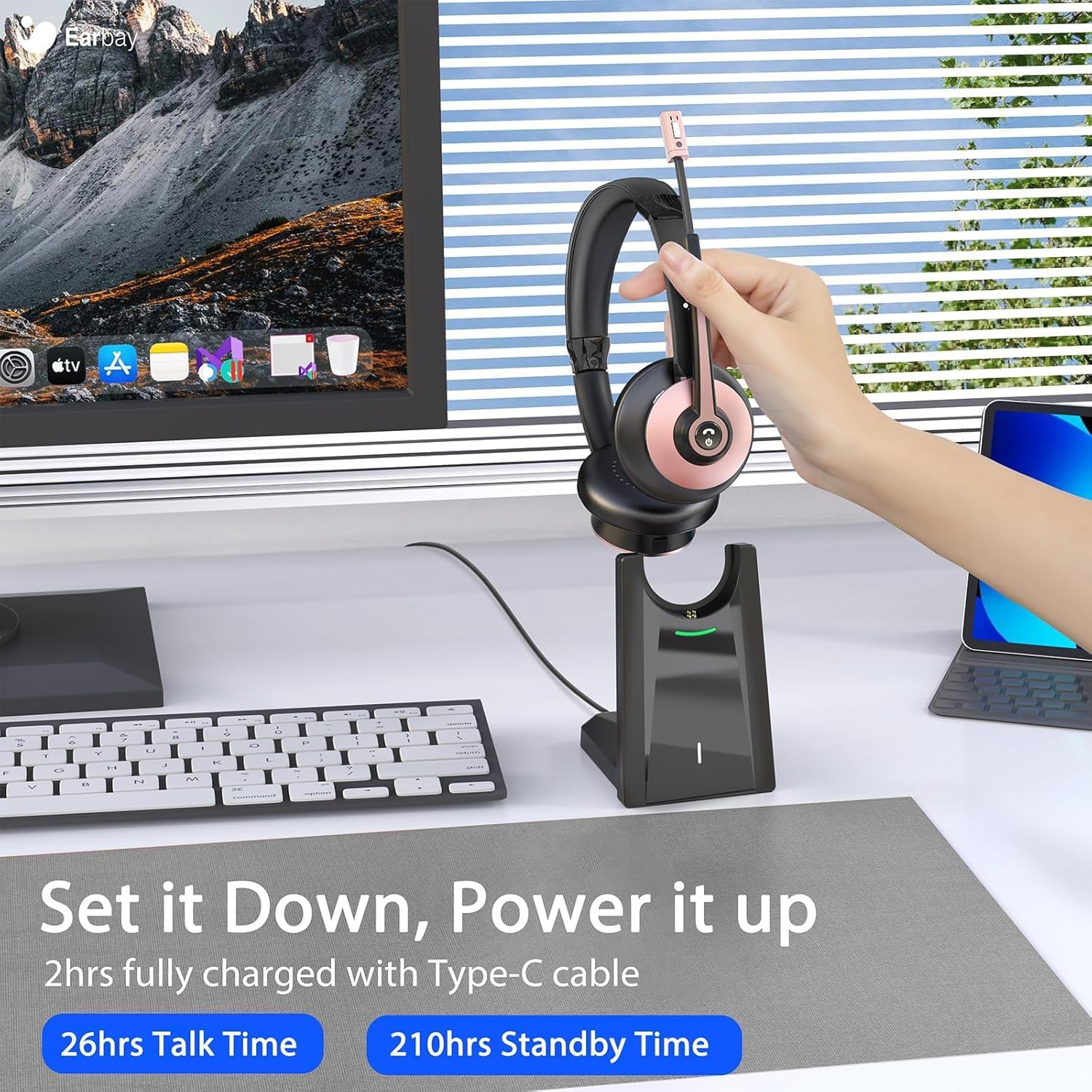 Wireless Headset with Mic, Noi – Noise Canceling Headphones Bewertung und Preis