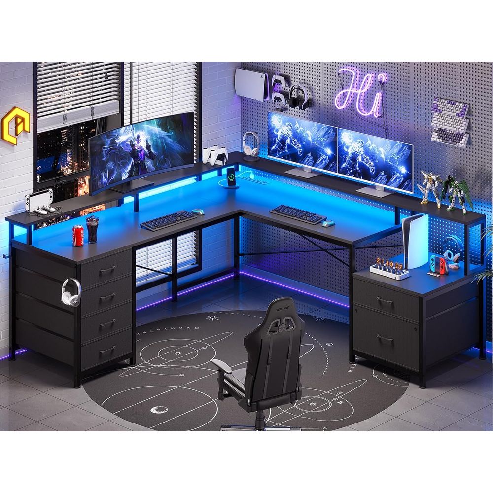 L-Shaped 108 Home Office Desk  – Home Office With Two Desks Bewertung und Preis