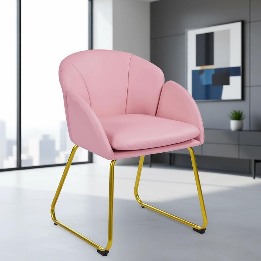 Pink PU Leather Vanity Chair w – Home Office In Living Room Bewertung und Preis