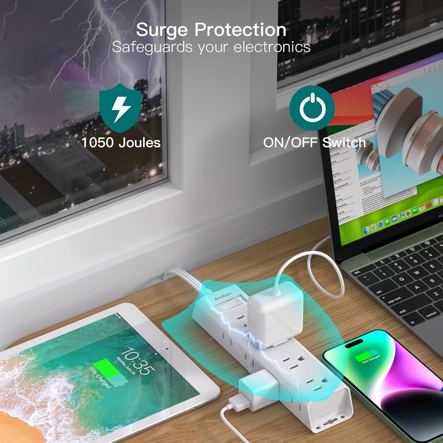 12 Outlet Flat Plug Power Stri – Desk Charging Station Bewertung und Preis