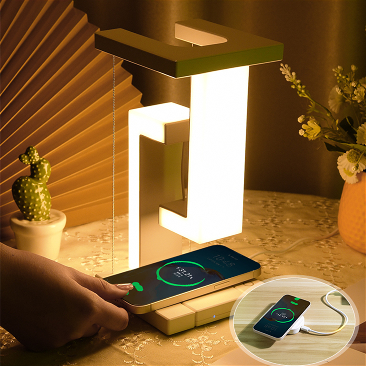 Floating Desk Lamp With Wirele – Desk Charging Station Bewertung und Preis