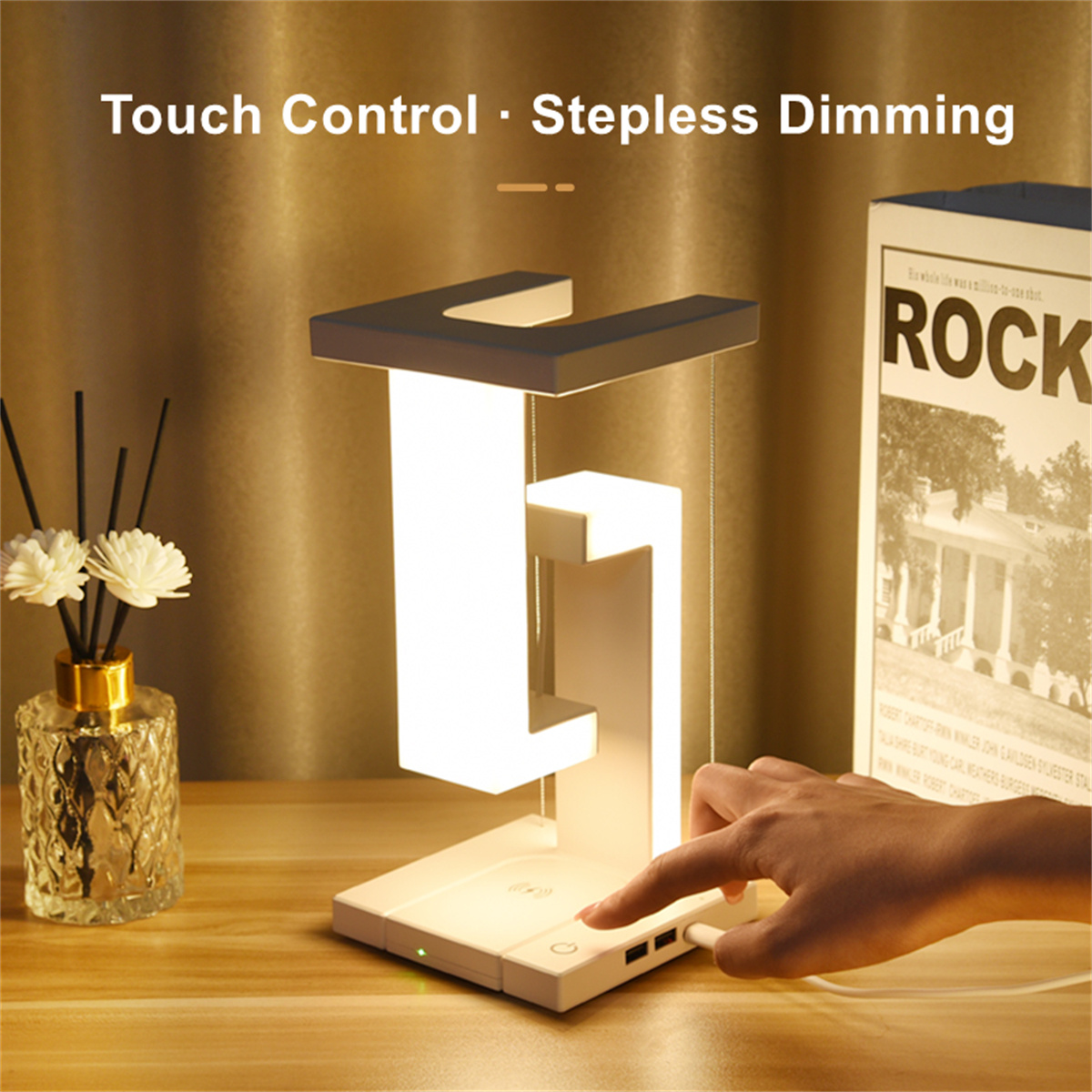Floating Desk Lamp With Wirele – Desk Charging Station Bewertung und Preis
