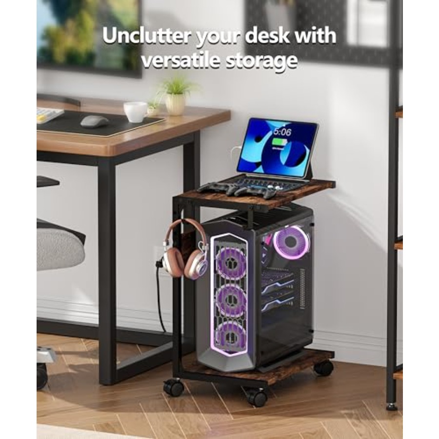2 Tier Computer Tower Stand wi – Desk Charging Station Bewertung und Preis