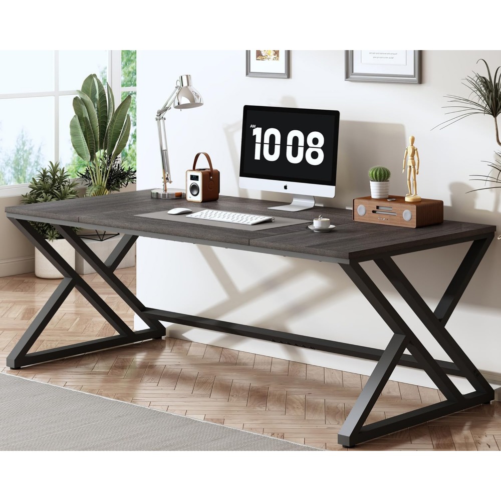 Large Rustic Computer Desk,Ind – Home Office With Two Desks Bewertung und Preis