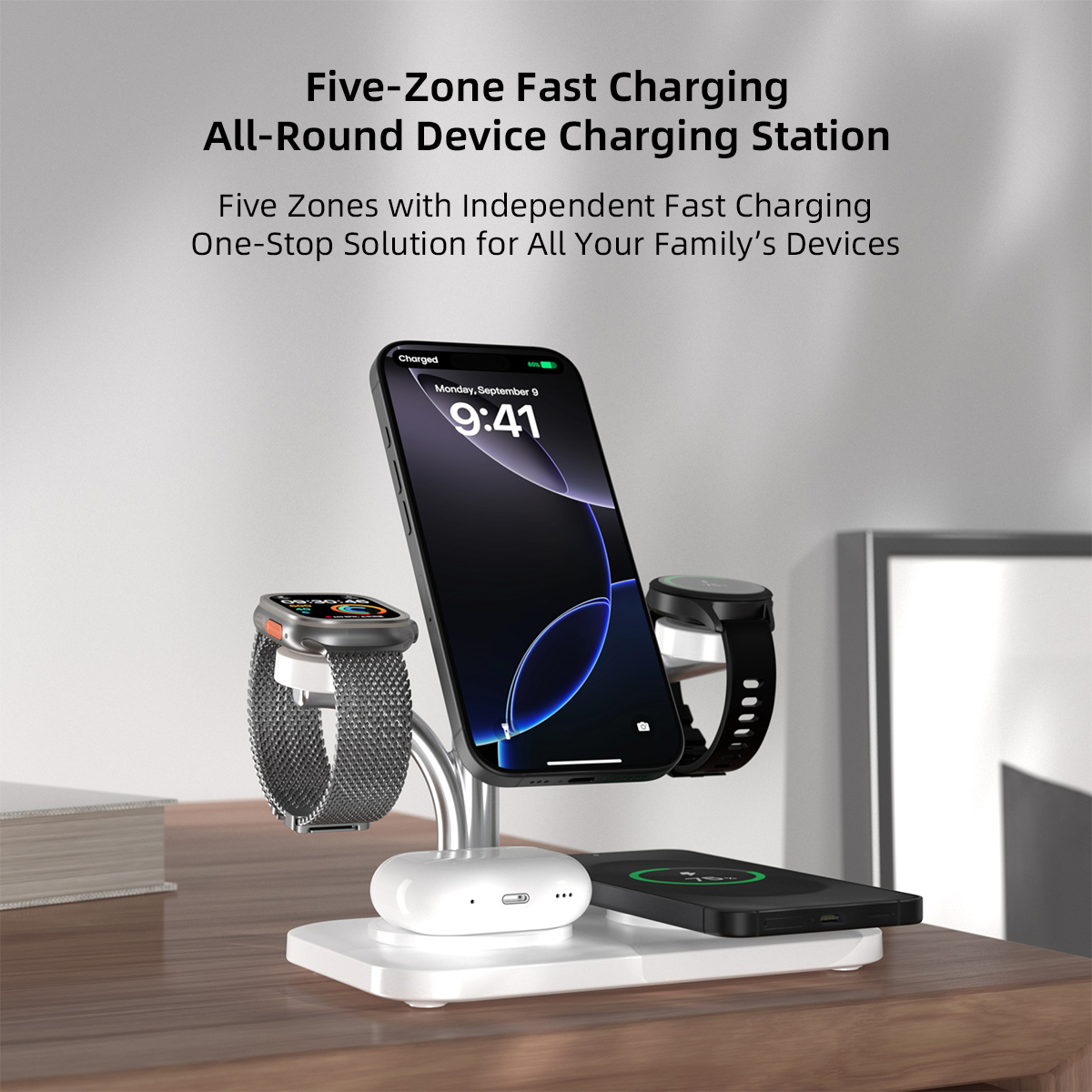 5 IN 1 Magnetic Wireless Charg – Desk Charging Station Bewertung und Preis
