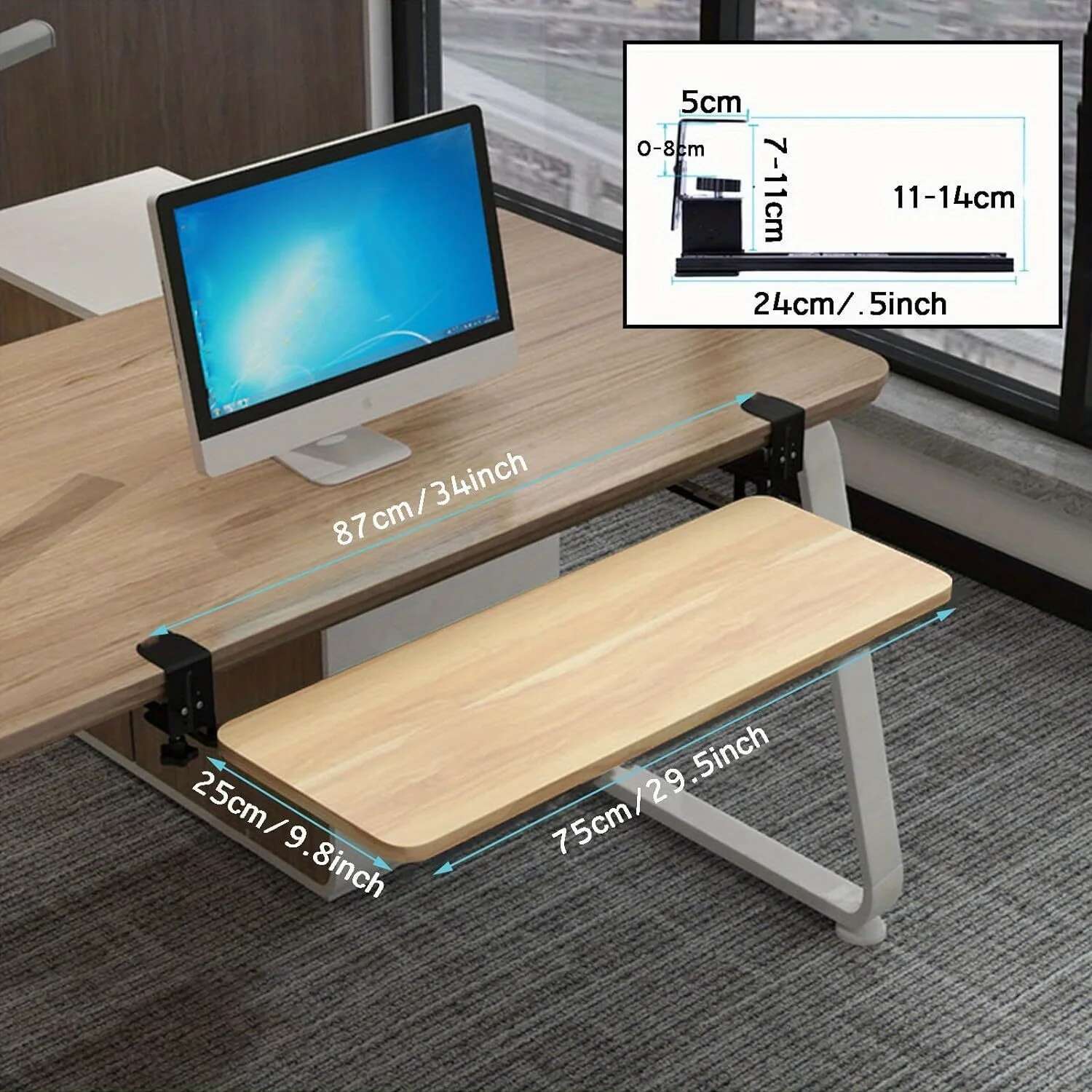 Ergonomic Sliding Under Desk K – Keyboard Tray Under Desk Bewertung und Preis