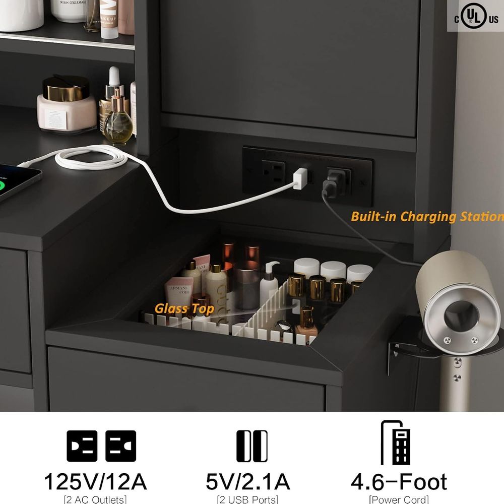 Makeup Vanity Desk with Mirror – Desk Charging Station Bewertung und Preis