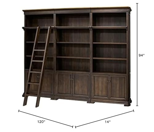 Large Brown Wooden Bookcase Wi – Home Office Library Bewertung und Preis